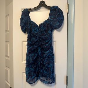Amanda Uprichard Blue Marble Mini dress